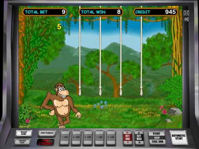 Бонусная игра в аппарате Crazy Monkey